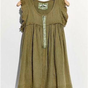 Free People Blue Ridge indigo Tunic Dress Sm Green
